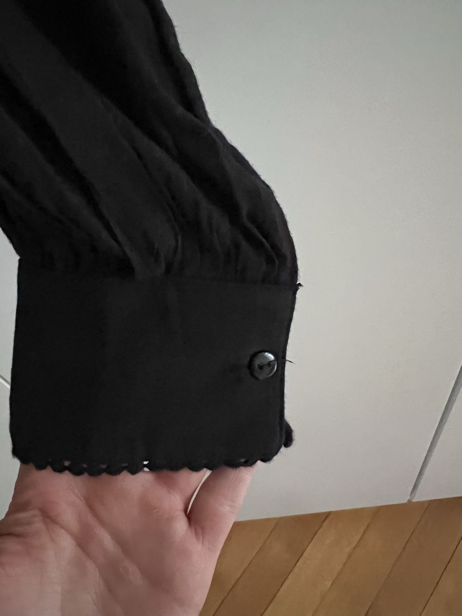 Mango Blusen: Baumwoll-Bluse, Broderie Anglais, schwarz – Gebraucht aus Luzern von Soeuv 6