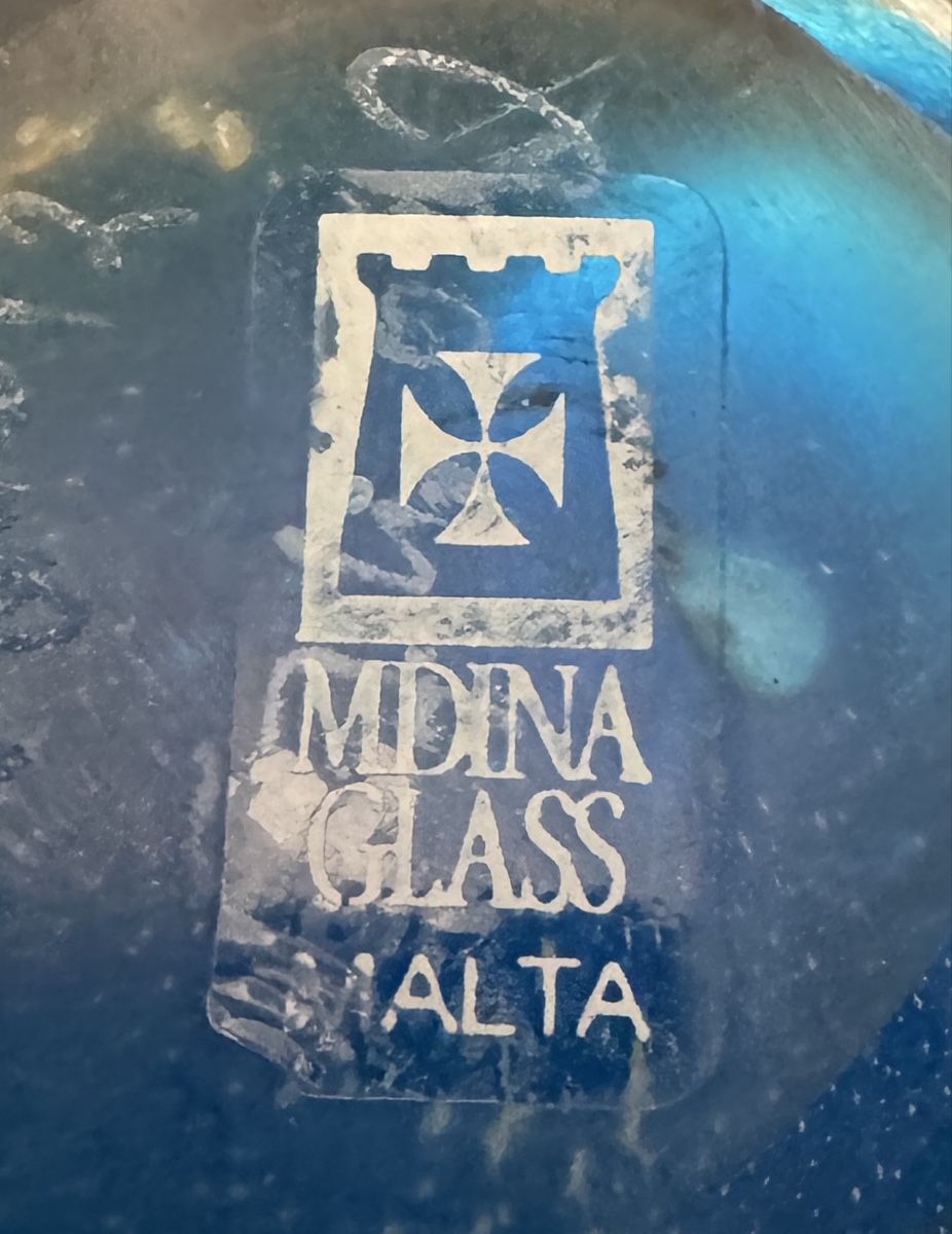 Statuette: Blauer Glas Stingray Mdina Glass Malta – Usato da Oberengstringen venduto da Sunday2 1