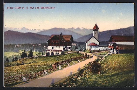 Cartes postales: AK Fidaz, Gesamtansicht mit Waldhäuser – D'occasion à Berlin par bartko-reher