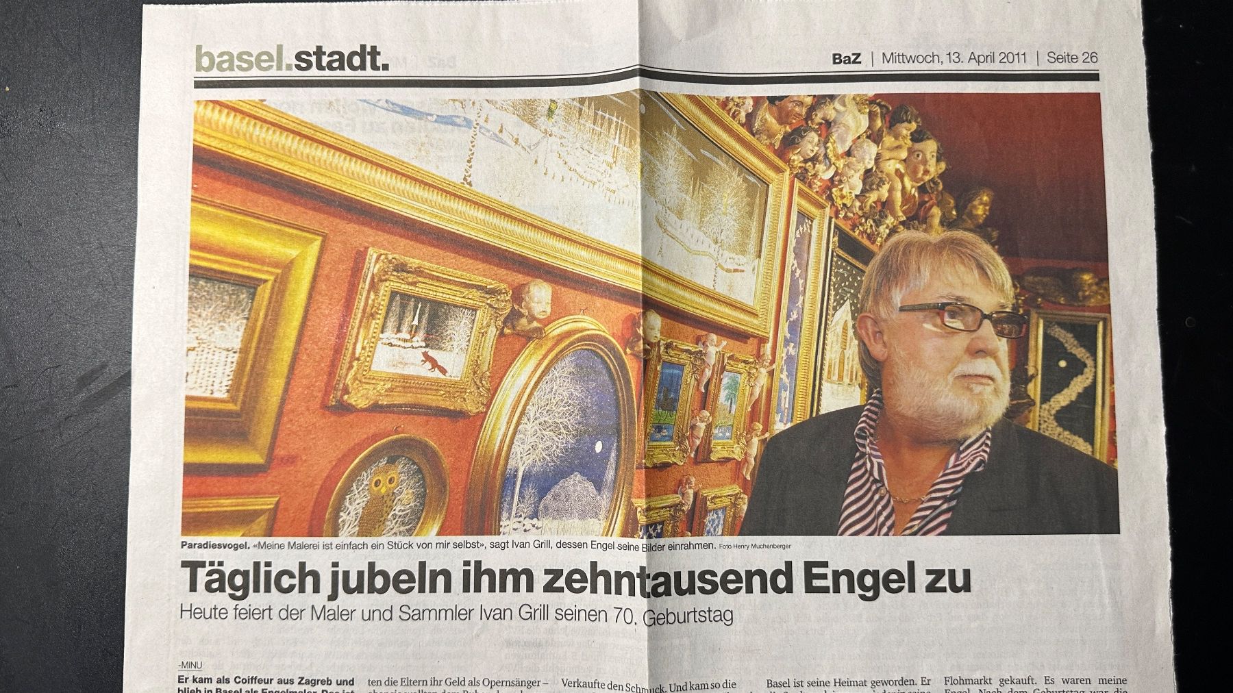 Dipinti: Gemälde von Ivan Grill, grüne Eule – Nuovo (secondo la descrizione) da Arisdorf venduto da nde_q52j 8