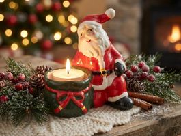 Santa Samiclaus Teelichthalter Süss Weihnachten 🎄