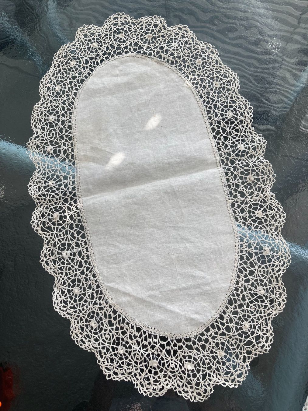 Altra biancheria da tavola: Wunderbares, antikes Deckchen, Leinen, 56 x 33 cm – Usato da Zürich venduto da einefreude