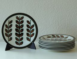 8 assiettes à dessert Rambouillet, Boch, Belgique, 1960s