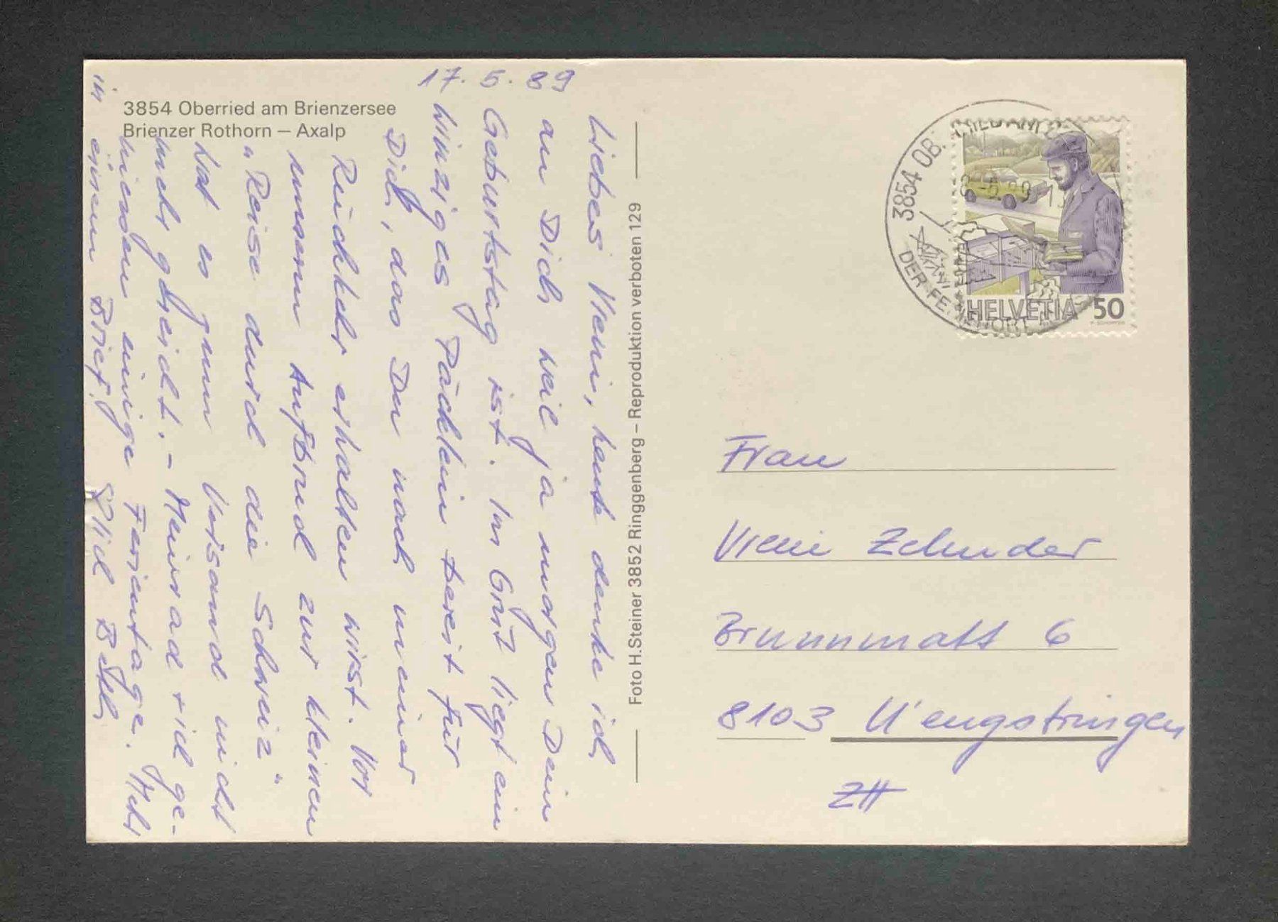 Cartoline postali: AK Oberried am Brienzersee – Usato da Goldau venduto da artelier1 1