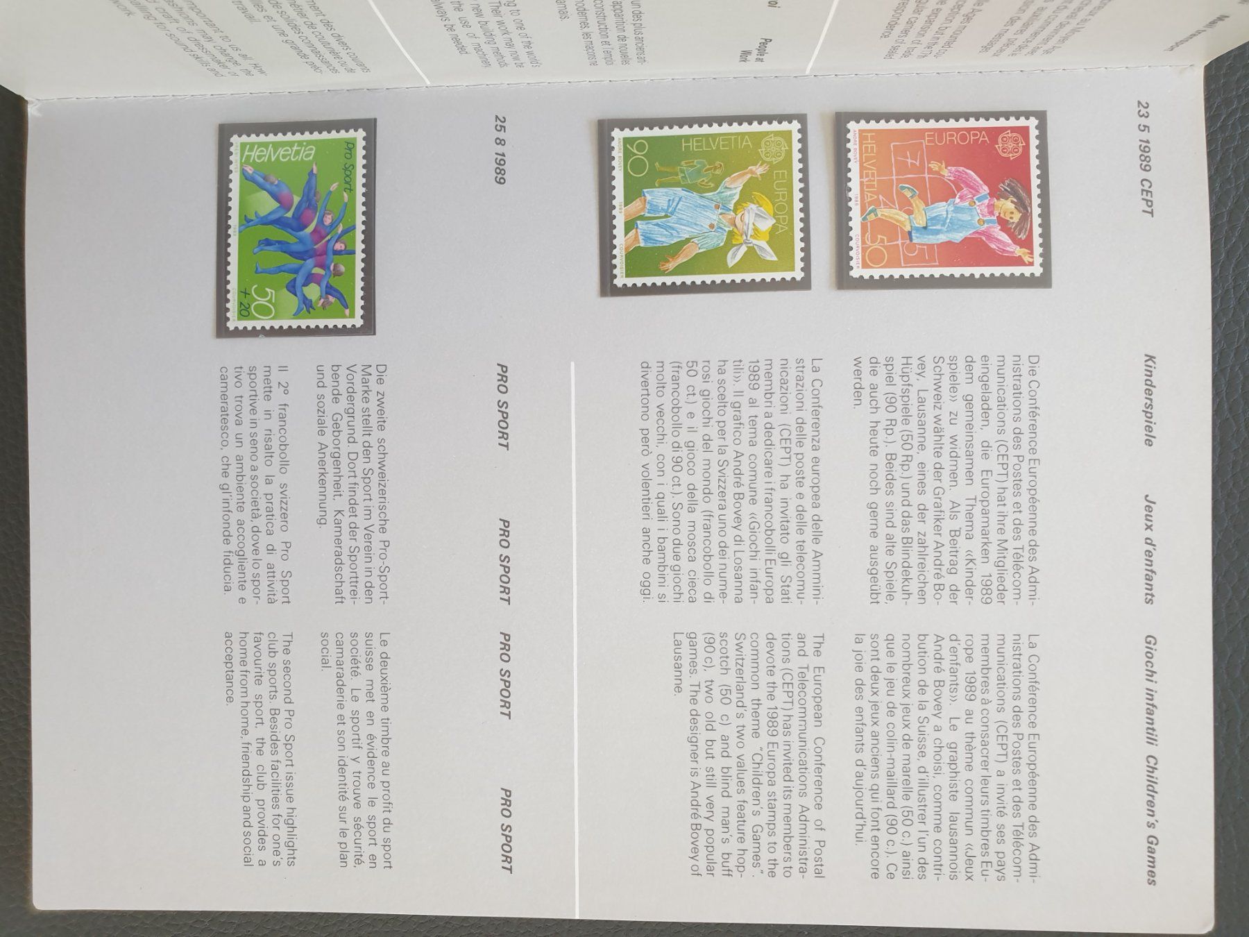 Tutti i francobolli: Jahresbuch CH Briefmarken 1989 postfrisch – Nuovo (secondo la descrizione) da Frauenfeld venduto da Kasico 5