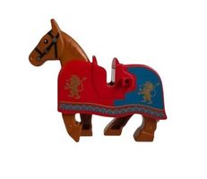 LEGO Minifigur Pferd mit Schabracke (aus Set 10305)