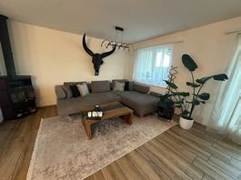 Ecksofa elektrisch ausfahrbar, 292x210 cm, taupe
