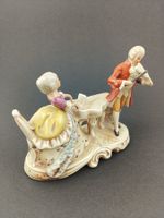 Antike Porzellanfigur, Musikerpaar, Rokoko, GDR Gräfenthal