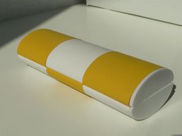 1 Hartes BIFACE- Brillenetui GELB wechselnd zu GRÜN  NEU