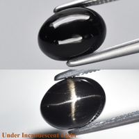 Vrai 1.81ct Natur Sterndiopsid 4 Stern Cabochon Edelstein