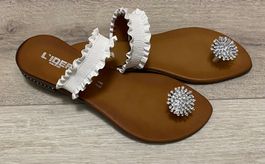 Zehenschuhe Zehentrenner mit Leder und Strass Gr 39