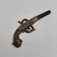 Vintage Miniatur Pistole Anhänger Charme  Silber #A5