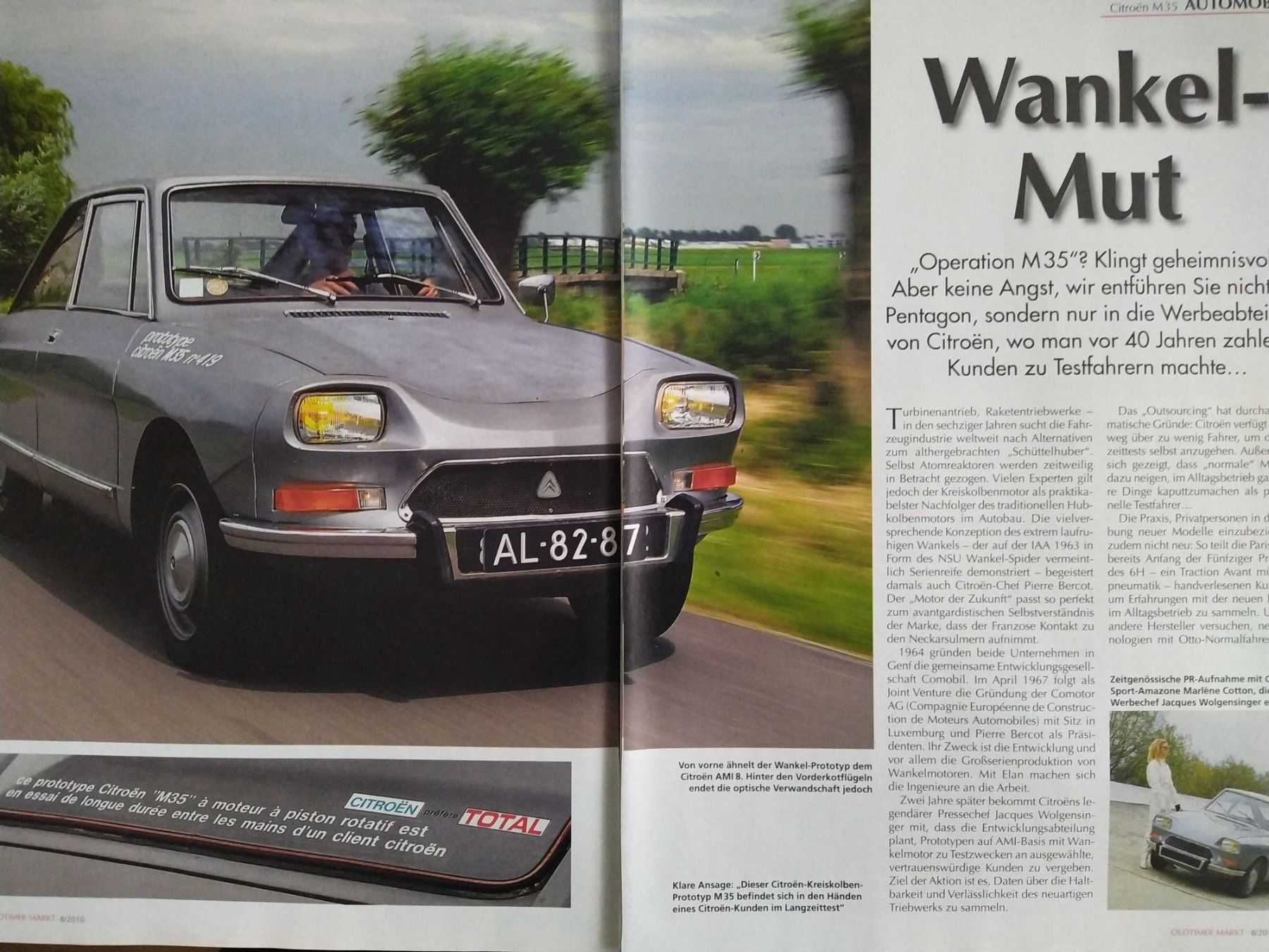 Bücher: Bericht Citroen M 35 Wankel- Prototyp – Gebraucht aus Bern von micky031