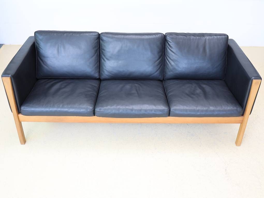 Hans J. Wegner Divani: Hans J. Wegner CH163 Sofa von Carl Hansen | Eiche & Leder – Usato da Meinisberg venduto da atelier_TILIJA 8