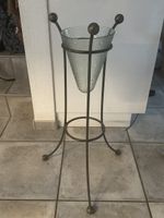 Blumenständer Pflanzenständer mit Glas Gefäss