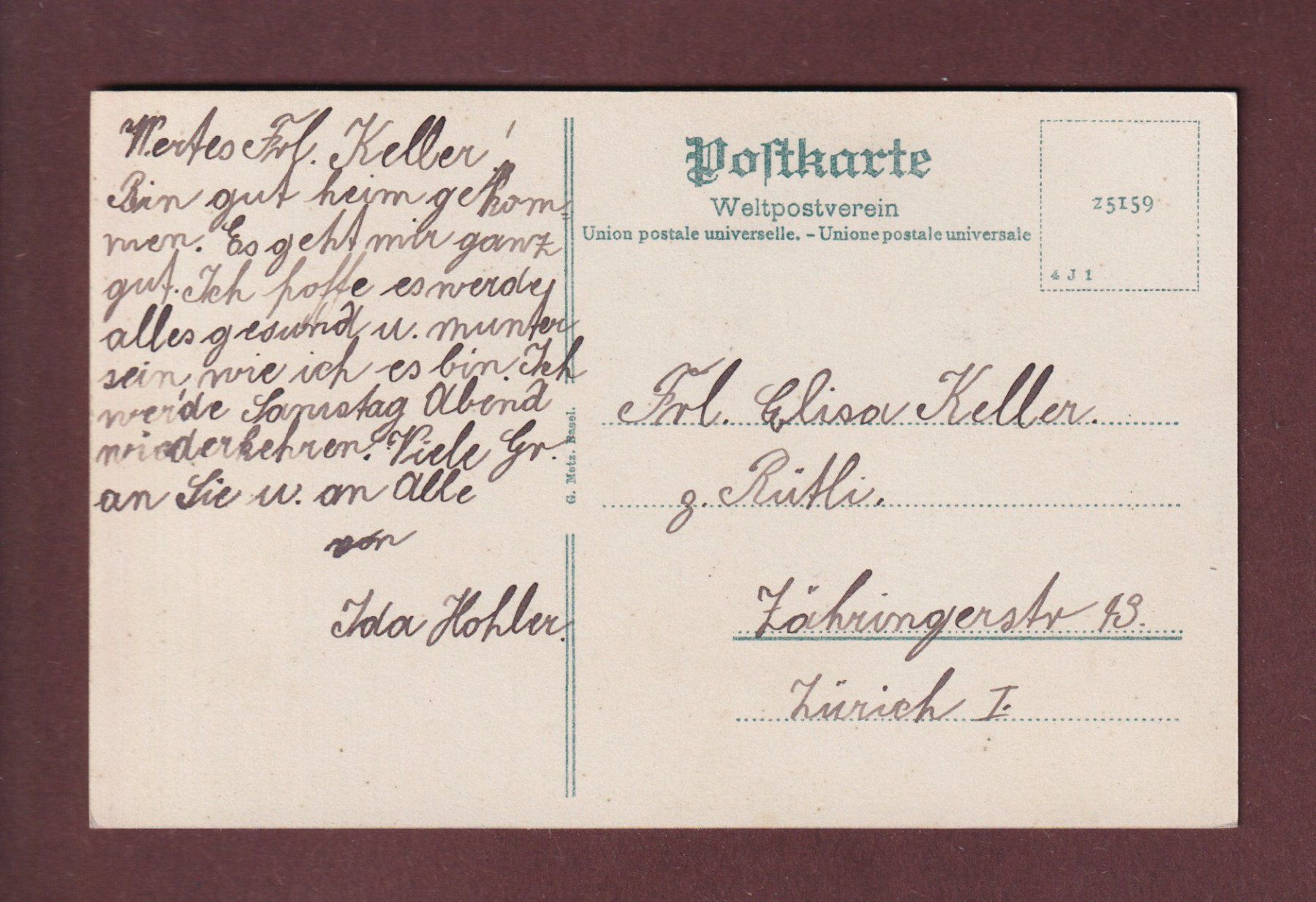 Cartoline postali: ST. GALLEN - Botanischer Garten - Museum – Usato da Pully venduto da nicecards 1