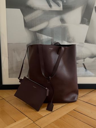 Saint Laurent Leder Tote Bag