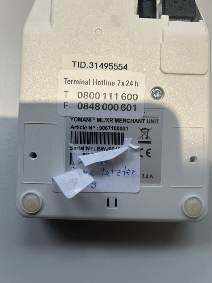 Registratore di cassa: Kartenterminal Yomani ML/XR – Usato da Glattpark(Opfikon) venduto da Cmberger 4
