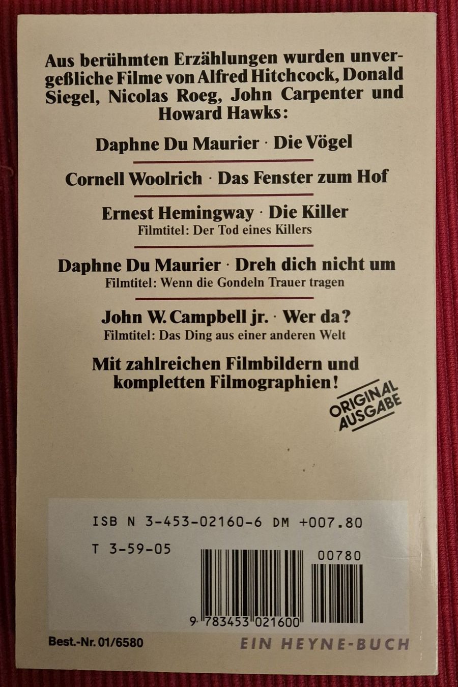 Libri: Verfilmte Romane I / 4 Bücher – Usato da Chur venduto da dluli 6