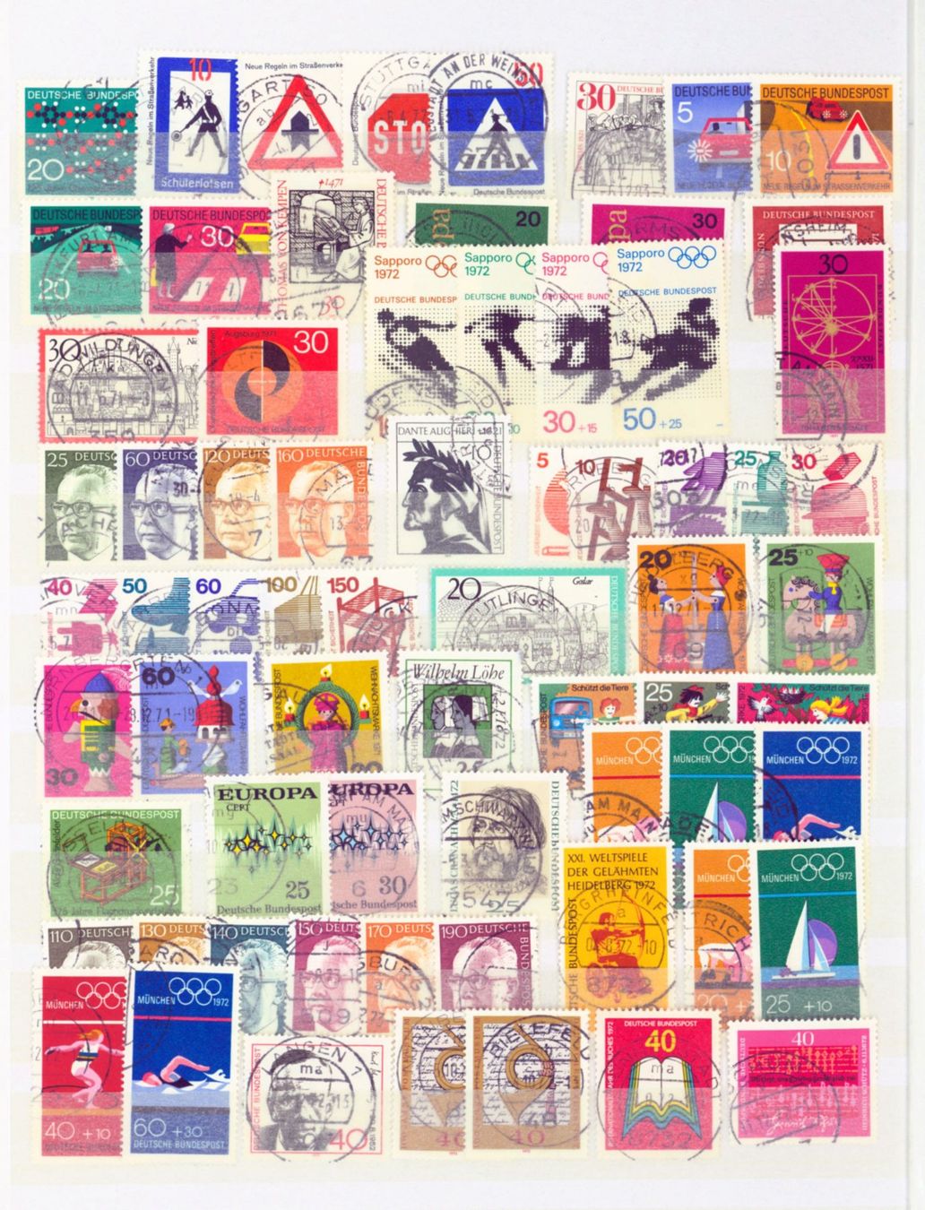 Alle Briefmarken: BRD SUPER  SLG. 8 Seiten ab Posthorn bis 1972 (AX594) – Gebraucht aus Seuzach von Philahits 6