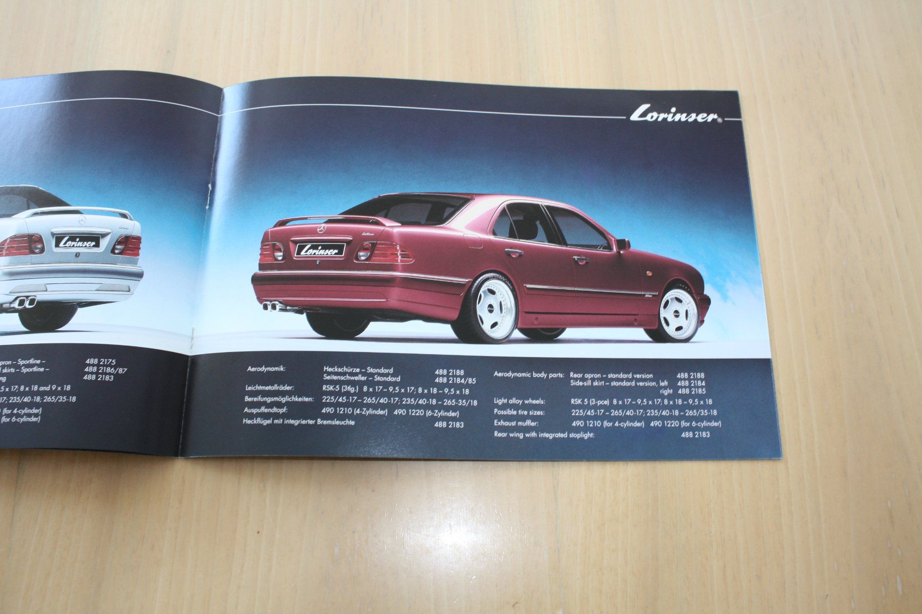 Mercedes-Benz Documenti: Lorinser Prospekt E-Klasse W210 – Usato da Wikon venduto da erwin400 5