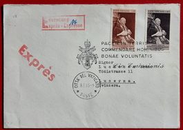 VATIKAN PAPST JOHANNES BALZAN PREIS EXPRESS LUZERN 1963 FDC