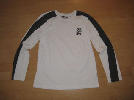 Weisses Langarmshirt, Gr. 158/164