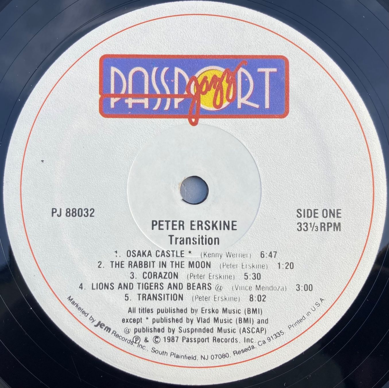 Dischi in vinile: PETER ERSKINE - TRANSITION – Usato da Poliez-Pittet venduto da Newtown-Records 2