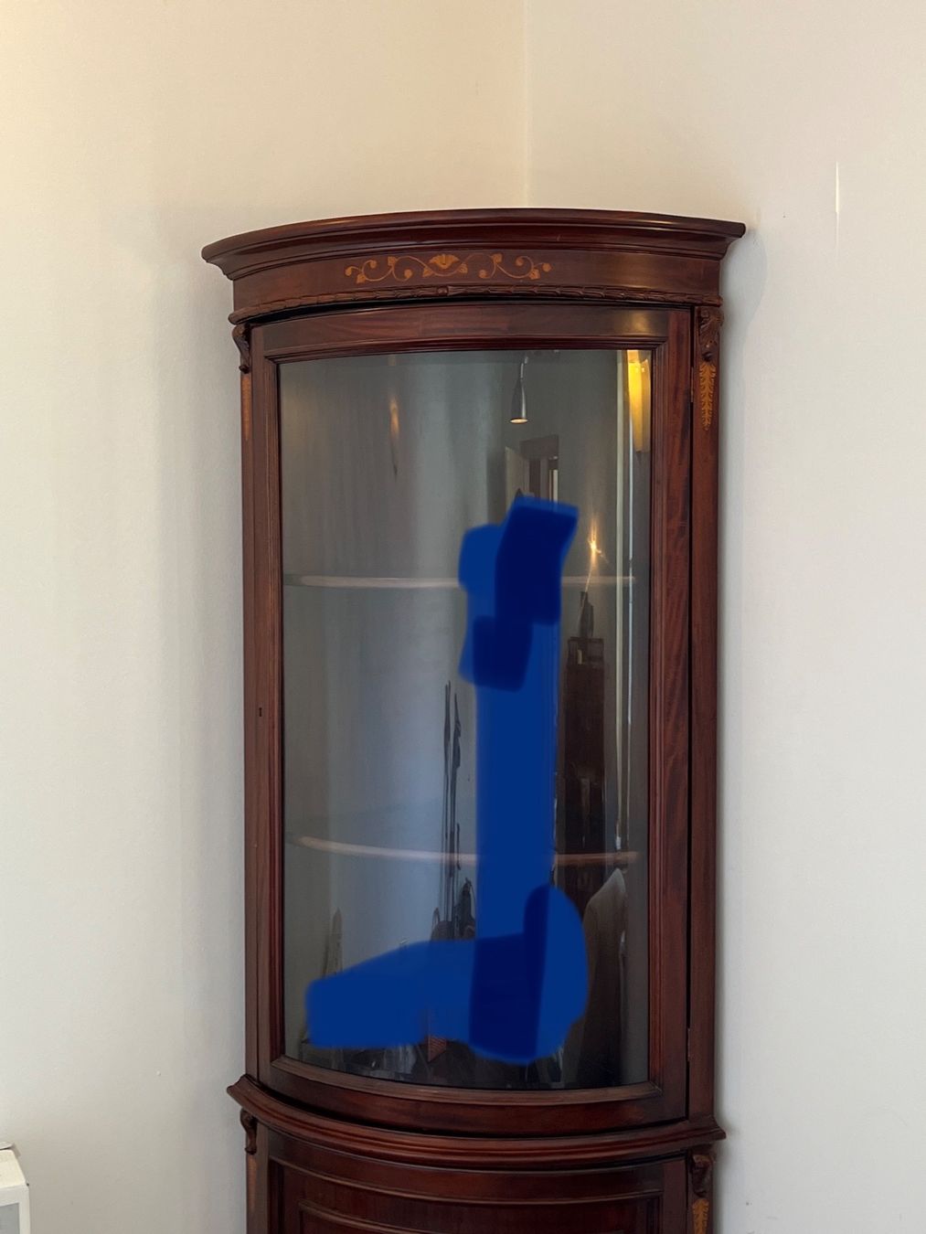 Vetrine: Biedermeier Eckschrank Eck Vitrine Barock Stilmöbel +Versand – Usato da Gemünden venduto da GEUENWALD 3