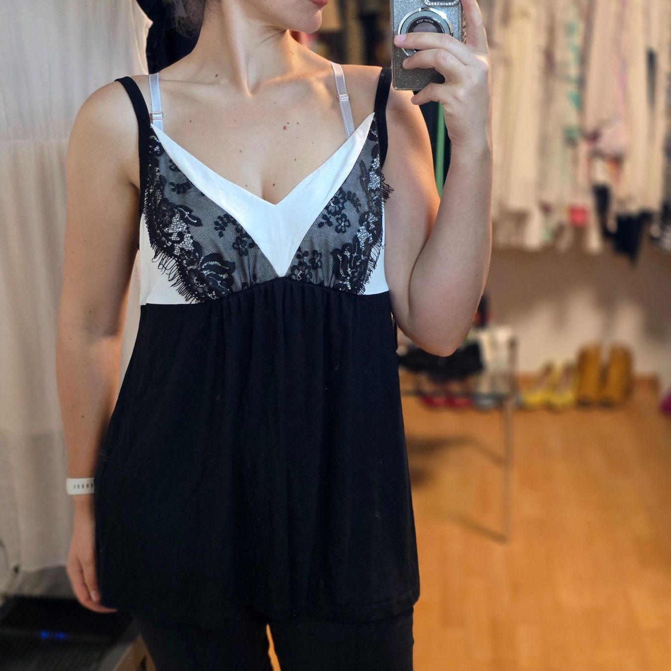 Top: Ulla Popken 2XL Top mit Spitze Viskose – Usato da Wald ZH venduto da CapLux 1