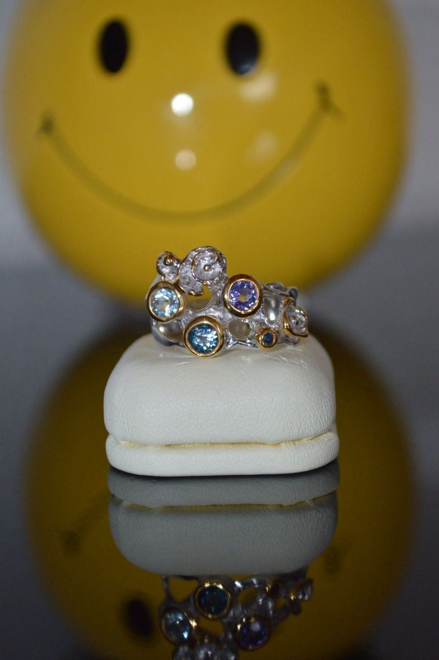 Anelli: 925 SILBER/GOLD RING*Gr.18 – Nuovo e nell'imballaggio originale da Berg TG venduto da marta970 3