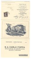Werbung: Chiasso - S.A. Carlo Foppa - Salumi e Formaggi 1925