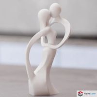 Romantic Couple Sculpture – Minimalist Desk Decor - 3D Print