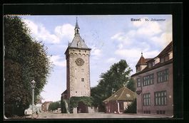 AK Basel, St. Johanntor, 1921