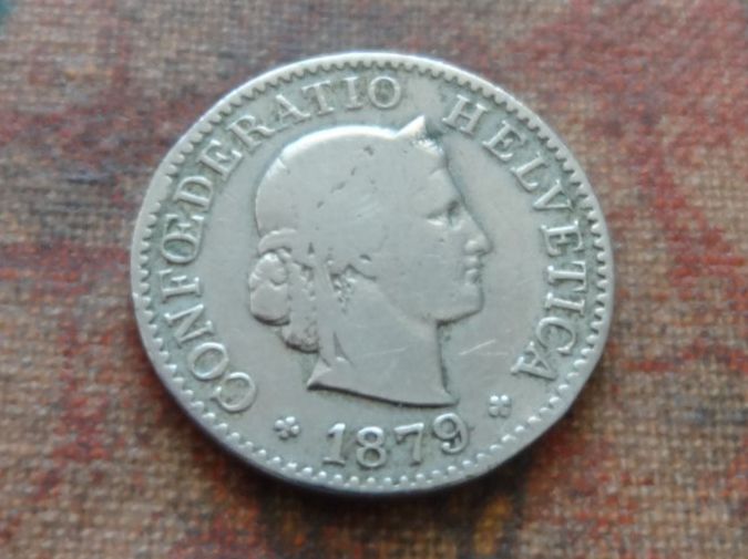 Tutti le monete: 5 Rp. 1879  (B) – Usato da Romanel-sur-Lausanne venduto da Swift13