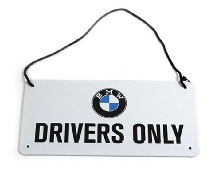 Insegne: BMW Drivers Only Hängeschild Blechschild 20x10cm – Nuovo e nell'imballaggio originale da Goldach venduto da SSRConzept 1