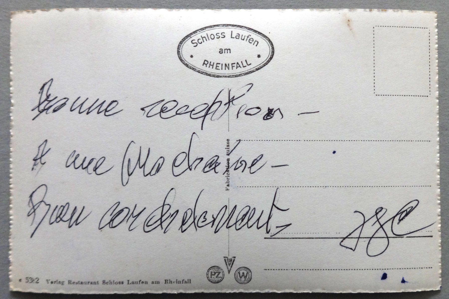 Cartoline postali: Rheinfall vom Belvédère – Usato da Fétigny venduto da Billy2miny 1