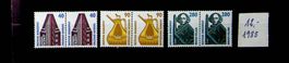 ALLEMAGNE RFA 3 PAIRES DE TIMBRES NEUFS 1988. / T651