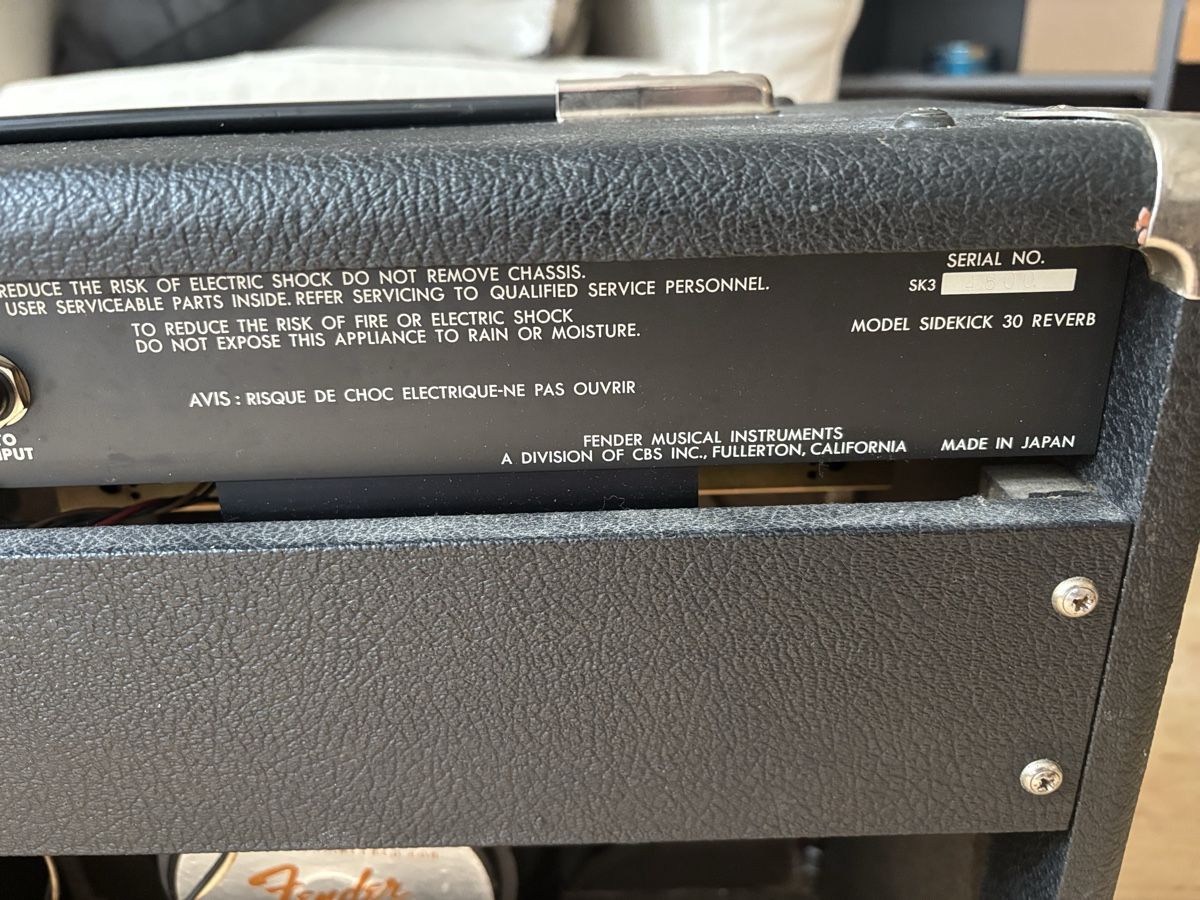 Amplificatori: Fender Sidekick 30 Reverb, Made in Japan – Usato da Le Landeron venduto da CharlieGilbert 3