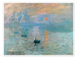 Bild gerahmt Abdruck Claude Monet Impression, Sonnenaufgang
