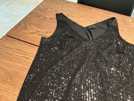 Elegantes Glitzertop schwarz Gr. 44 Party Festlich