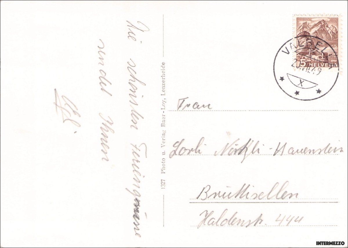 Cartoline postali: Lenzerheide GR // 1949 Jugendherberge // Sommer – Usato da Basel venduto da intermezzo12 1