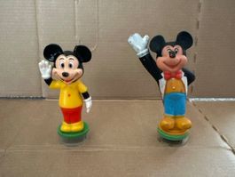 2 alte Mickey Maus Stempel Figuren