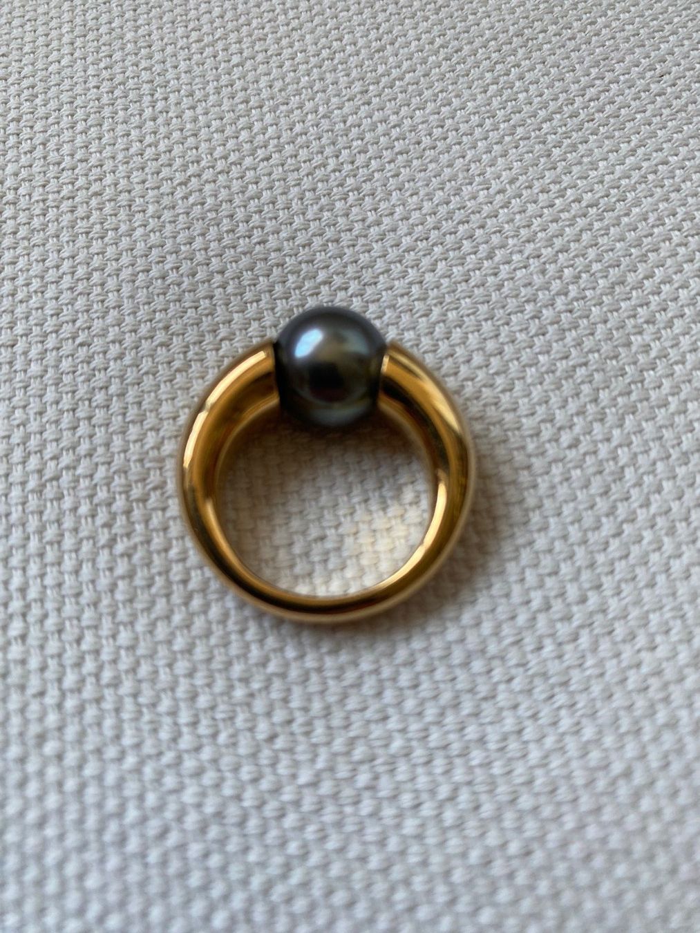 Anelli: Ring Gelbgold mit Südseeperle – Usato da Zürich venduto da Zasazu