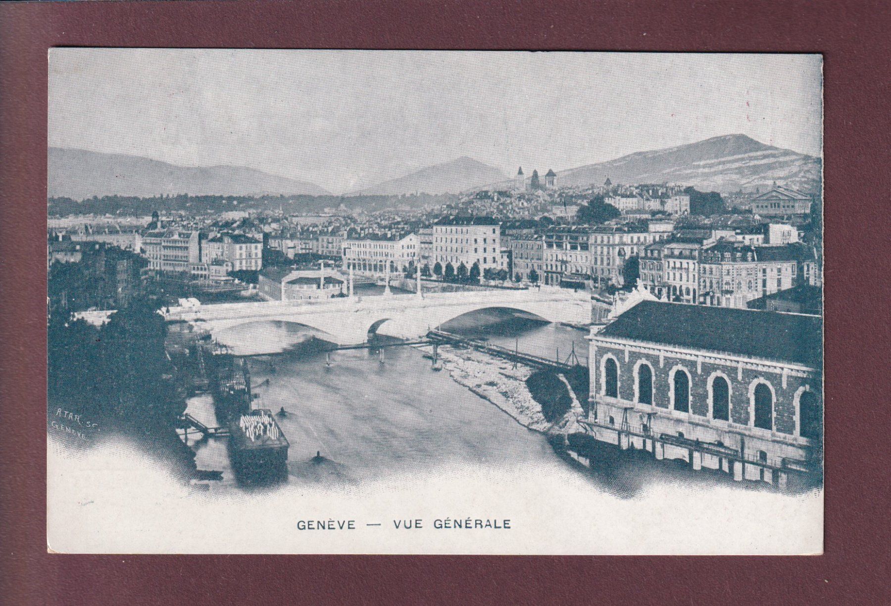 Cartoline postali: GENEVE - Vue générale - Publicité au dos – Usato da Pully venduto da nicecards