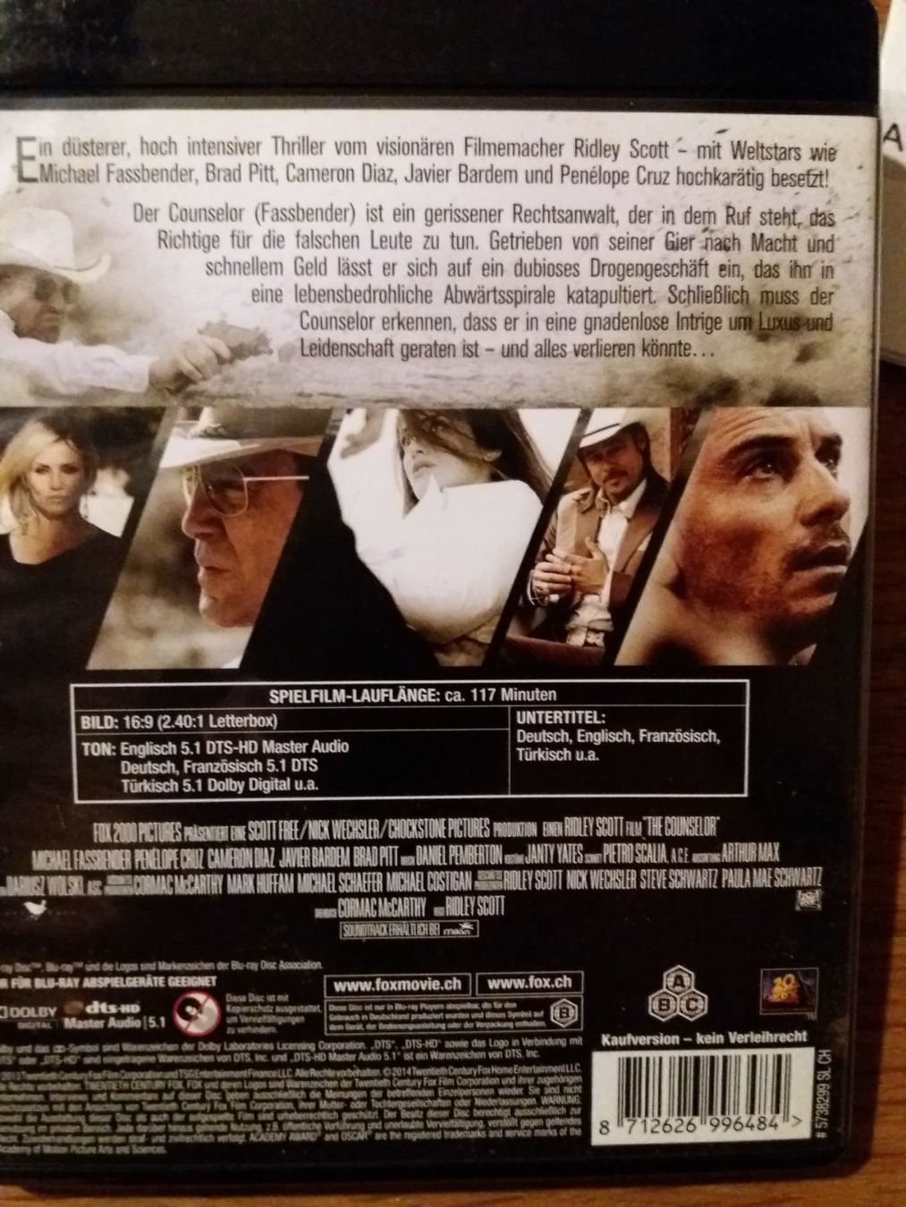 Tutti i DVDs: Blu-ray The Counselor mit Brad Pitt – Usato da Eiken venduto da Lashar 1