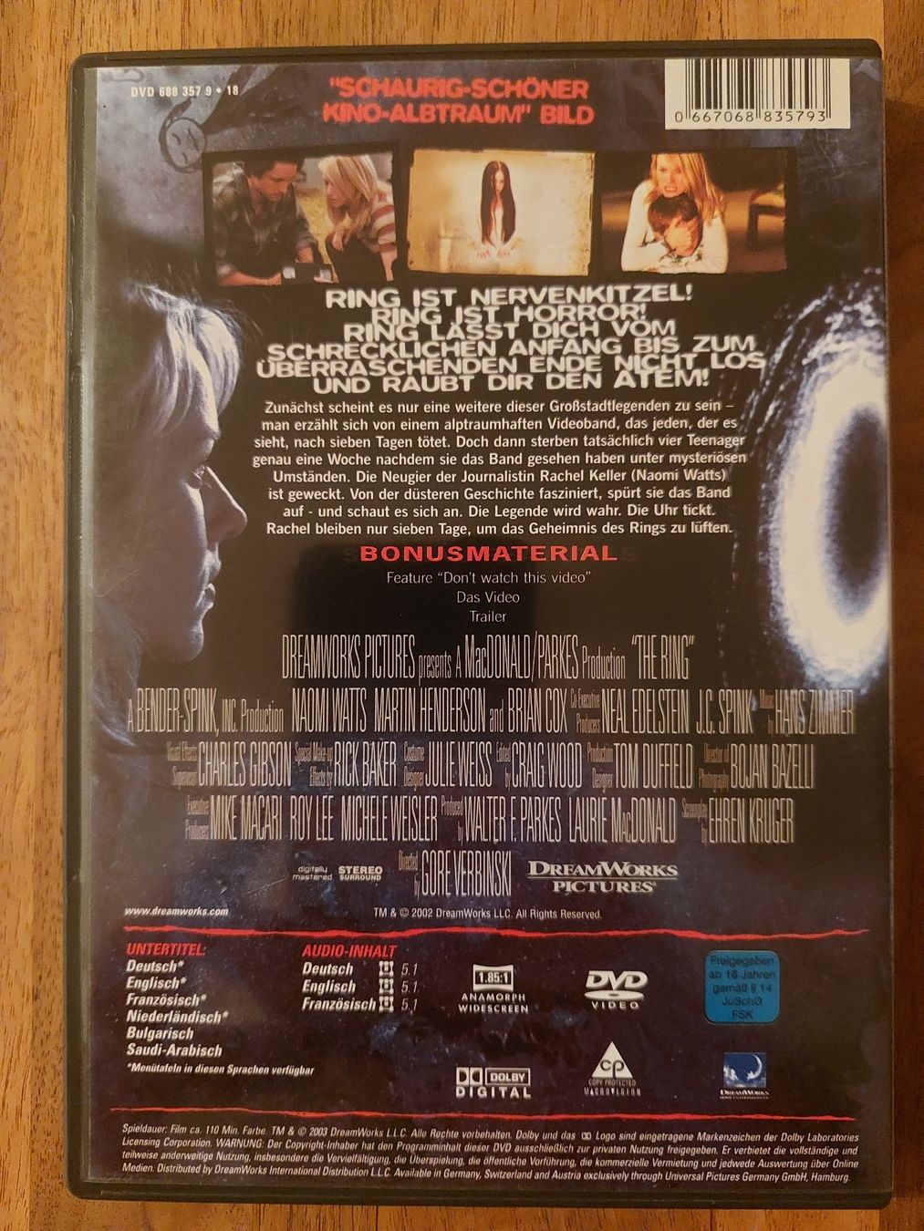 Tous les DVDs: DVD - Ring – D'occasion à Rheinfelden par Onyx74 1