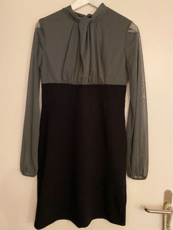Kleid, Schwarz/Grau Gr. M