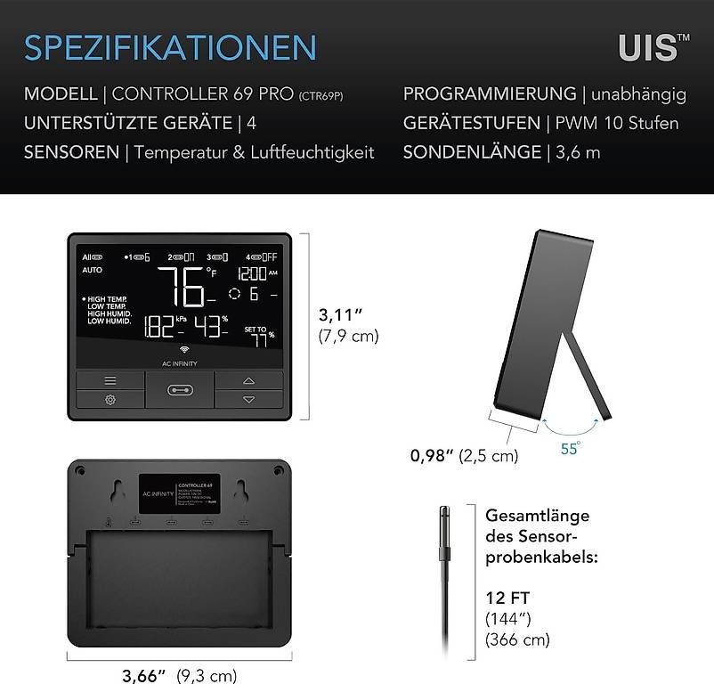 Sistema di controllo: AC Infinity Controller 69 PRO Intelligenter Umweltcontroller – Nuovo (secondo la descrizione) da Kreuzlingen venduto da Best-Deal-Oase 5