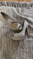 Aldo High Heels silber mit Strasssteinen guter Zustand